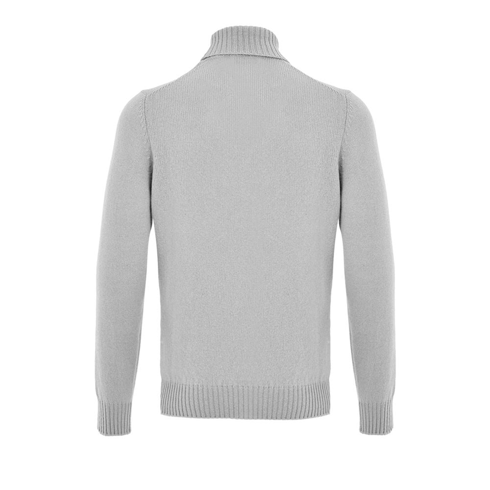 Gran Sasso Gray Wool Turtleneck Sweater