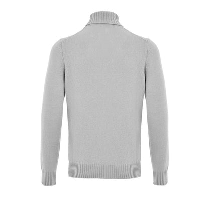 Gran Sasso Gray Wool Turtleneck Sweater