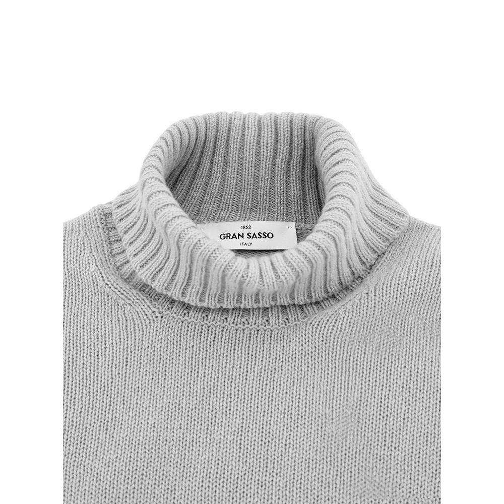 Gran Sasso Gray Wool Turtleneck Sweater