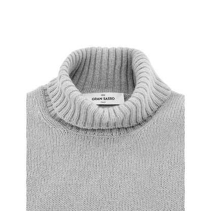 Gran Sasso Gray Wool Turtleneck Sweater