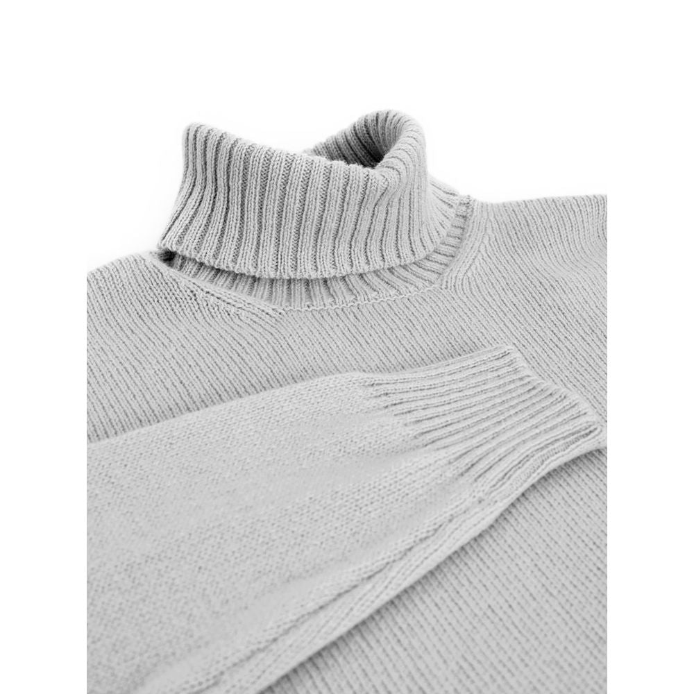 Gran Sasso Gray Wool Turtleneck Sweater