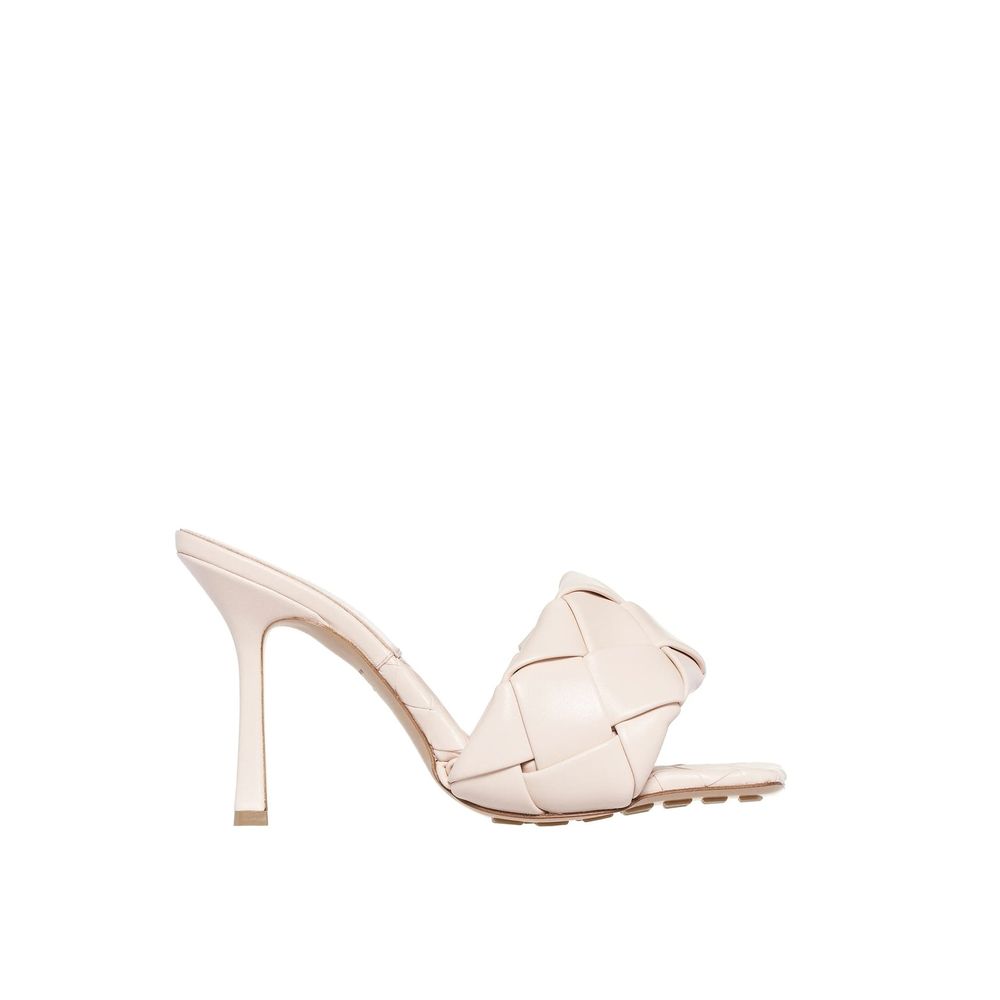 Bottega Veneta Beige Leather Lido Mule Heels