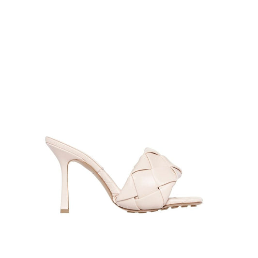 Bottega Veneta Beige Leather Lido Mule Heels