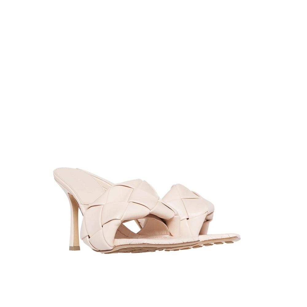 Bottega Veneta Beige Leather Lido Mule Heels