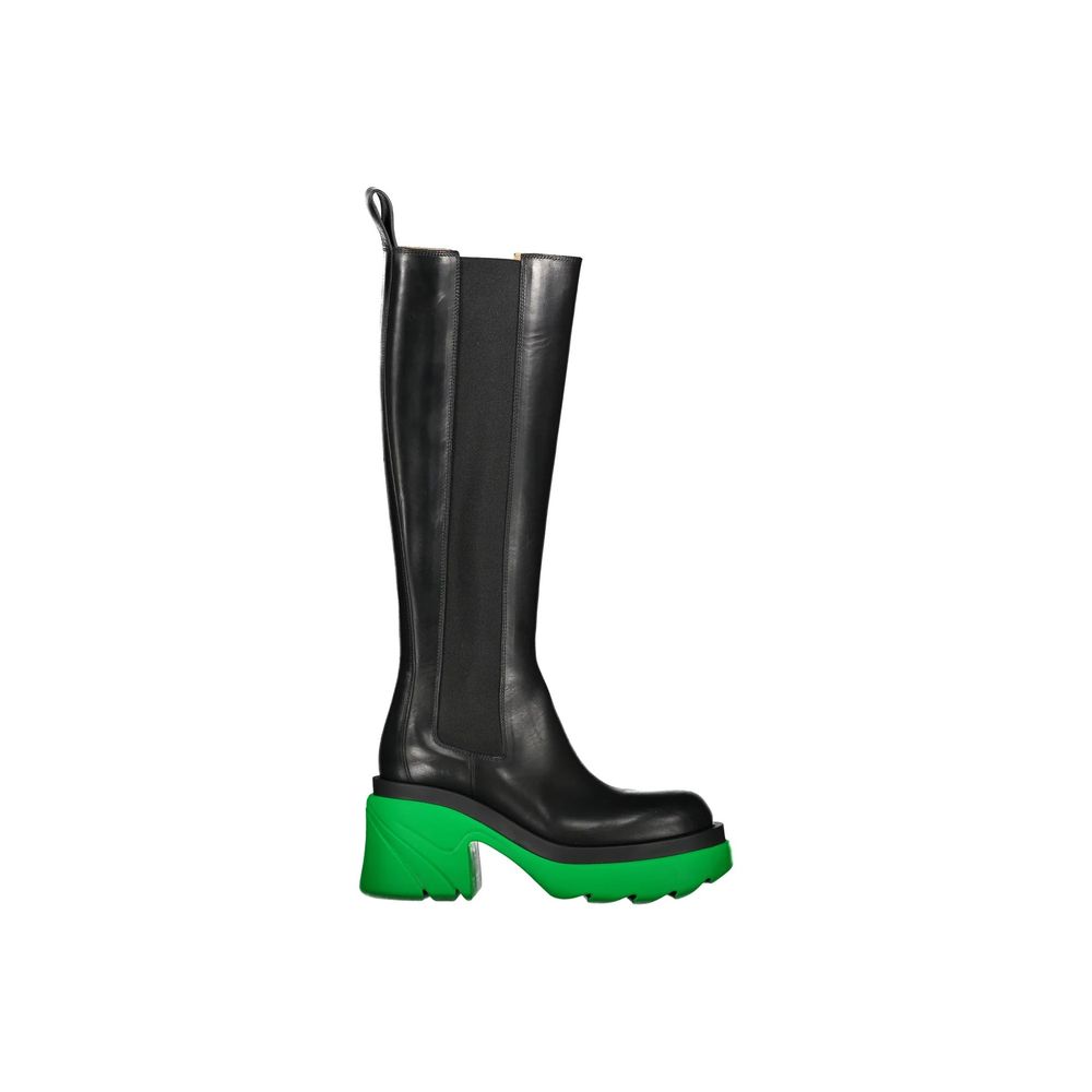 Bottega Veneta Flash Knee High Boots in Black Grass