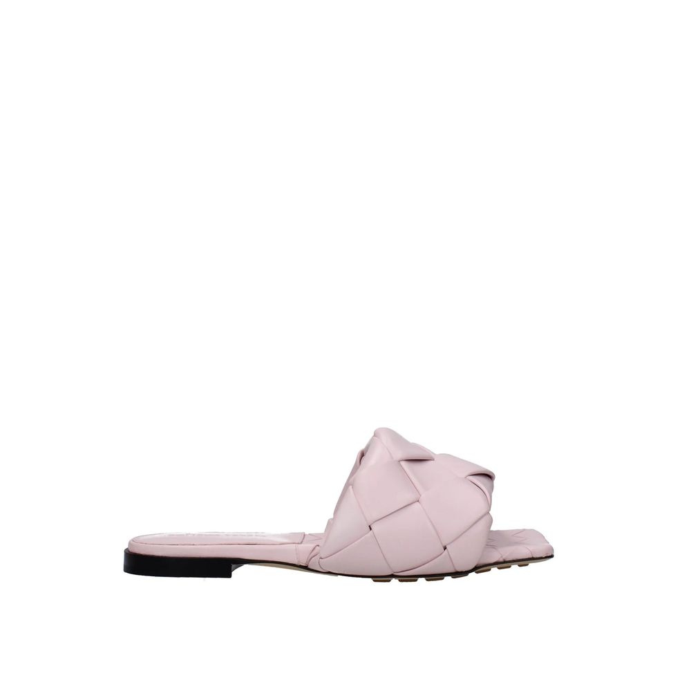 Bottega Veneta Pink Lido Calfskin Flat Sandals
