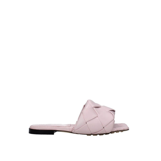 Bottega Veneta Pink Lido Calfskin Flat Sandals