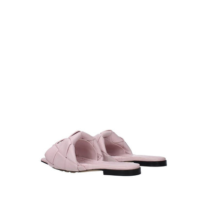 Bottega Veneta Pink Lido Calfskin Flat Sandals