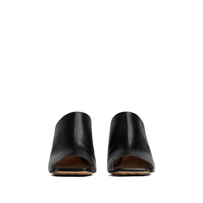Bottega Veneta Black Lamb Leather Mules