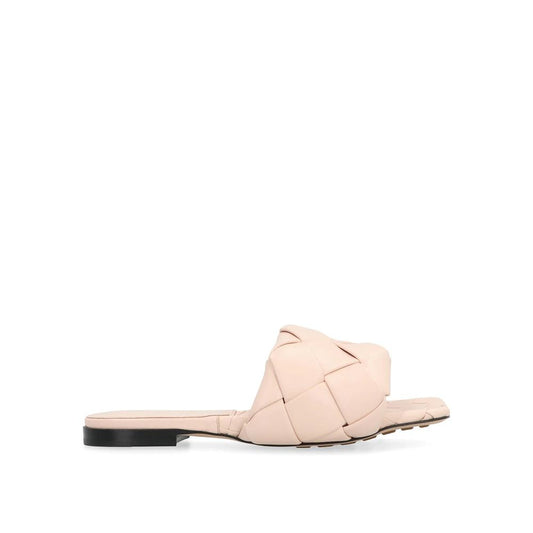 Bottega Veneta Pink Leather Lido Flat Sandals