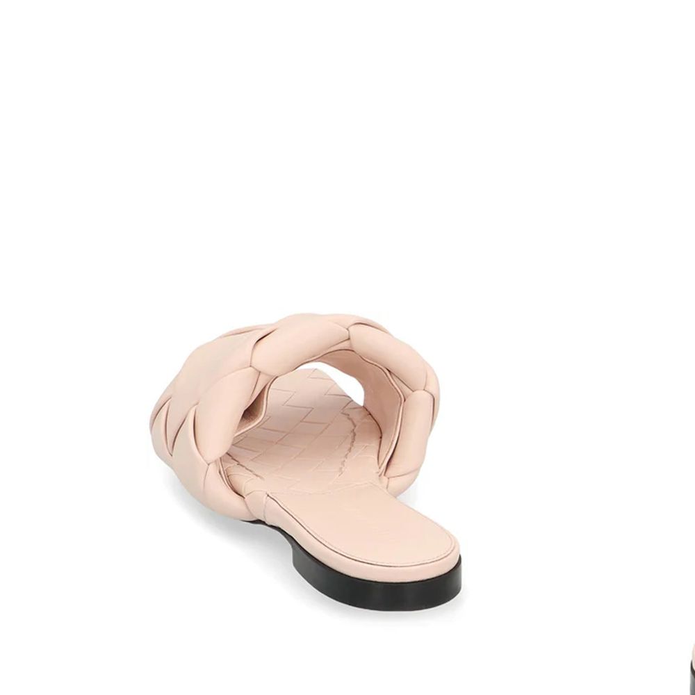 Bottega Veneta Pink Leather Lido Flat Sandals