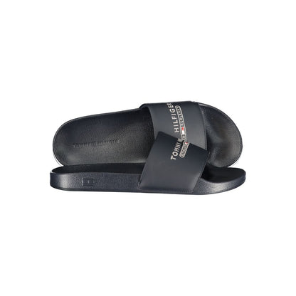 Tommy Hilfiger Blue Polyurethane Men's Pool Sliders
