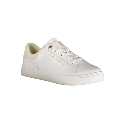 Tommy Hilfiger Bianco Polyurethane Women Sneaker