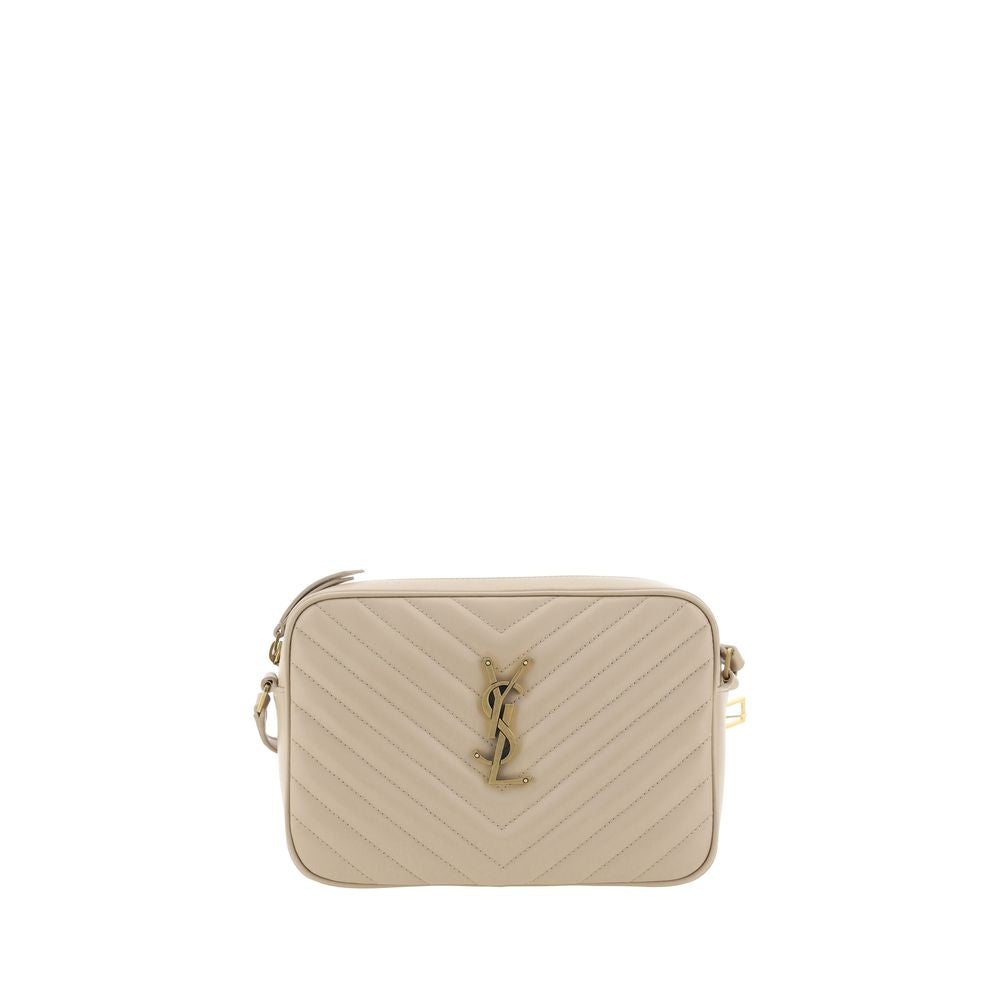 Saint Laurent Beige LouLou Calf Leather Shoulder Bag
