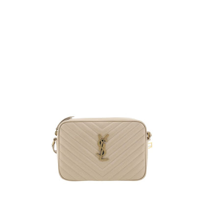 Saint Laurent Beige LouLou Calf Leather Shoulder Bag