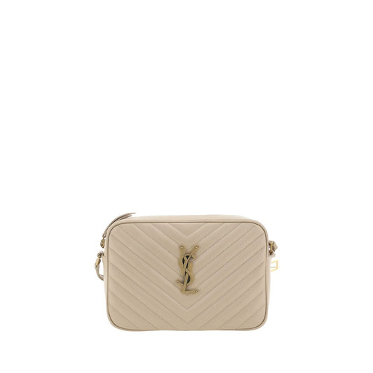 Saint Laurent Beige LouLou Calf Leather Shoulder Bag