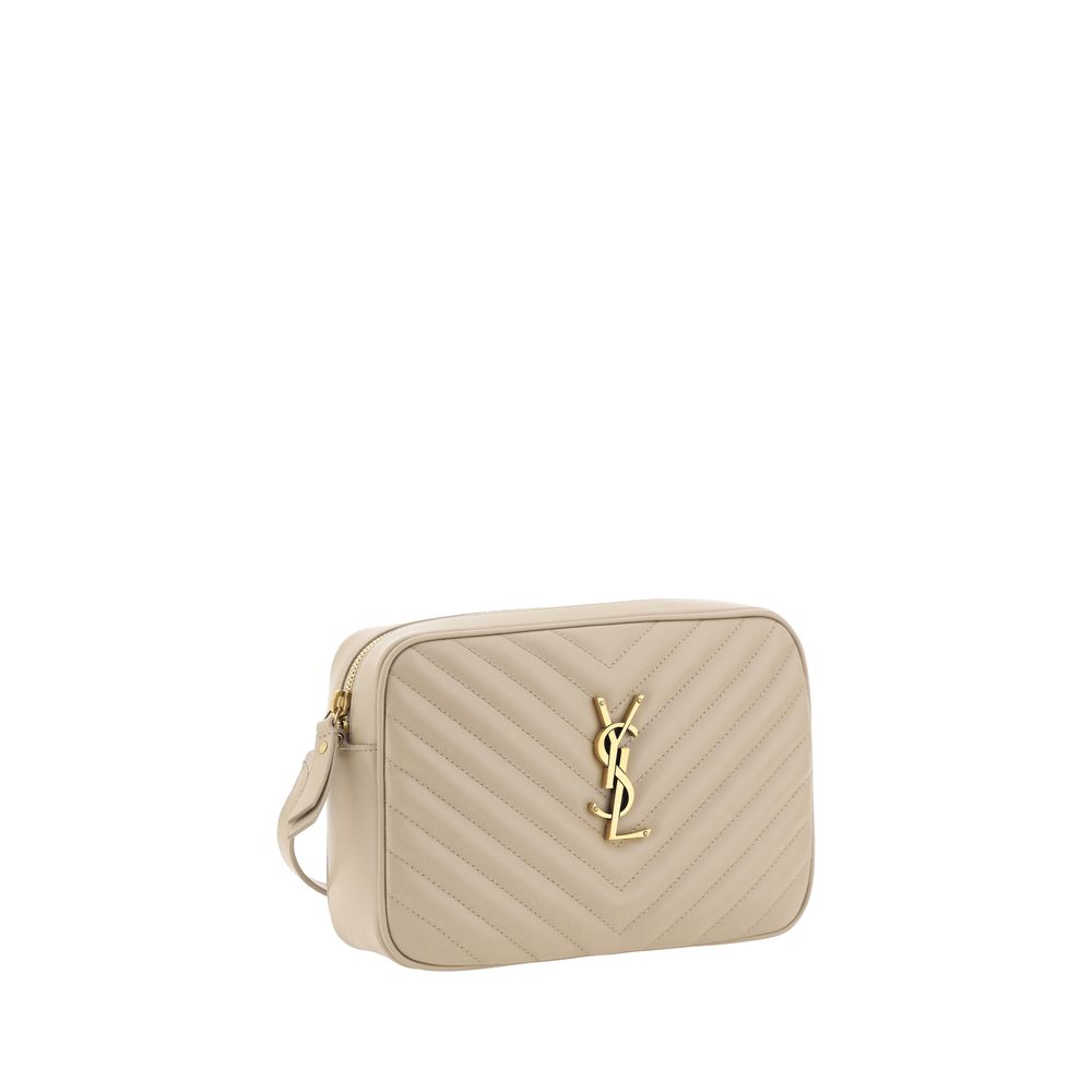 Saint Laurent Beige LouLou Calf Leather Shoulder Bag