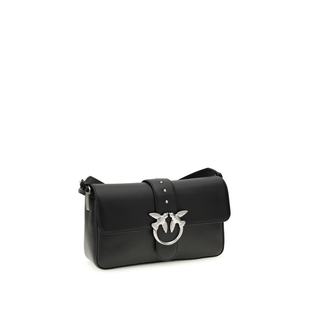 PINKO Black Leather Wallet - The Love One Shoulder Bag