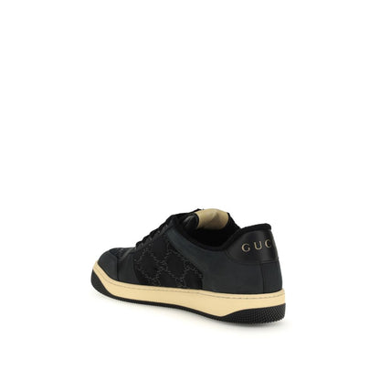 Gucci Black GG Crystal Screener Sneakers for Women