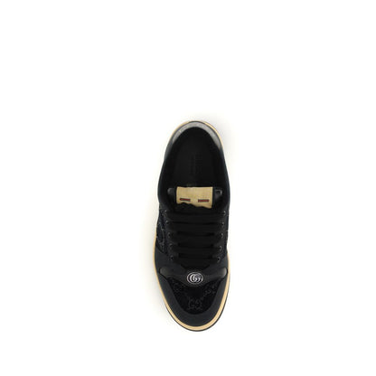 Gucci Black GG Crystal Screener Sneakers for Women