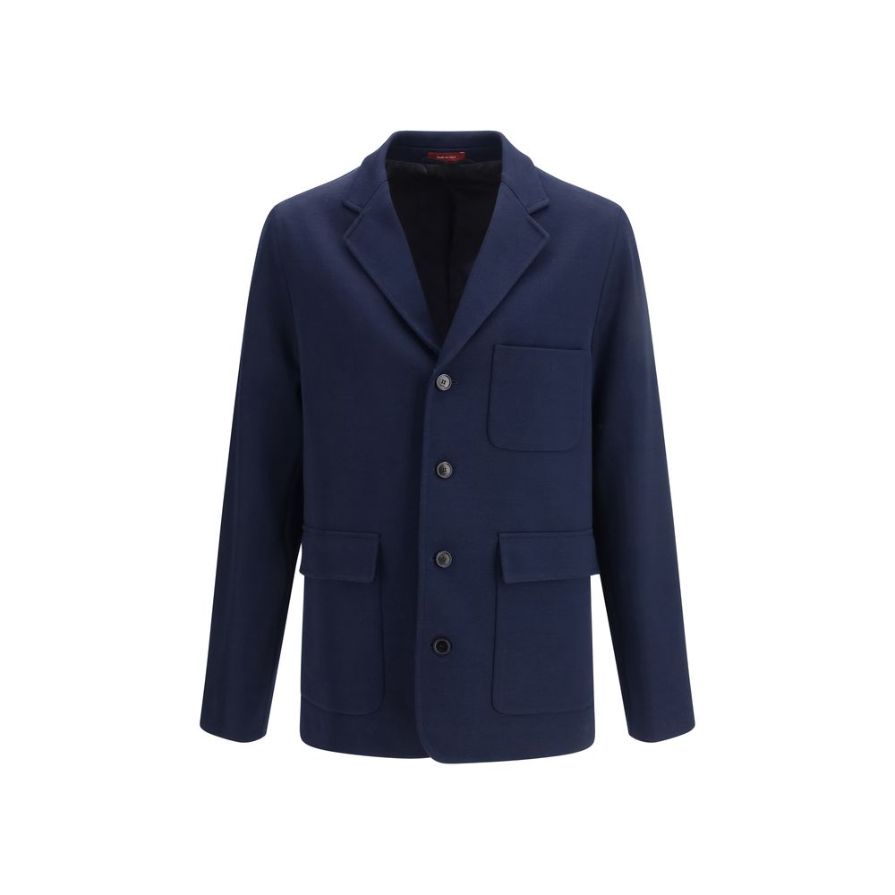 Gucci Dark Blue Cotton Blazer for Men