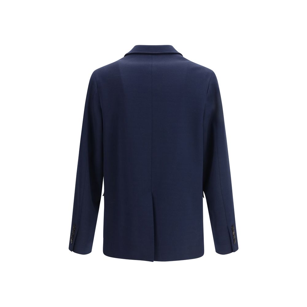 Gucci Dark Blue Cotton Blazer for Men