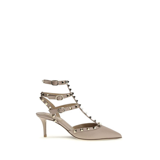 Valentino Garavani Nude Rockstud Leather Caged Pumps