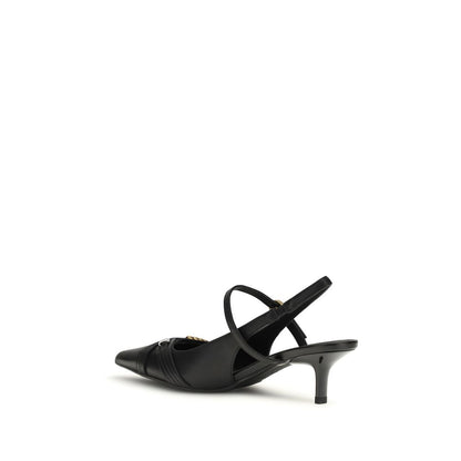PINKO Black Calf Leather Bos Taurus Pumps