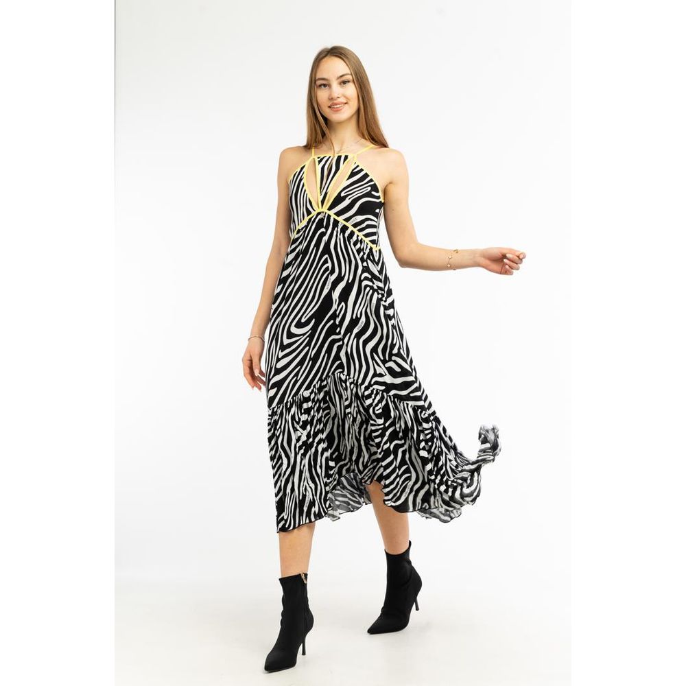 Patrizia Pepe Black Viscose Casual Dress IT38 IT40