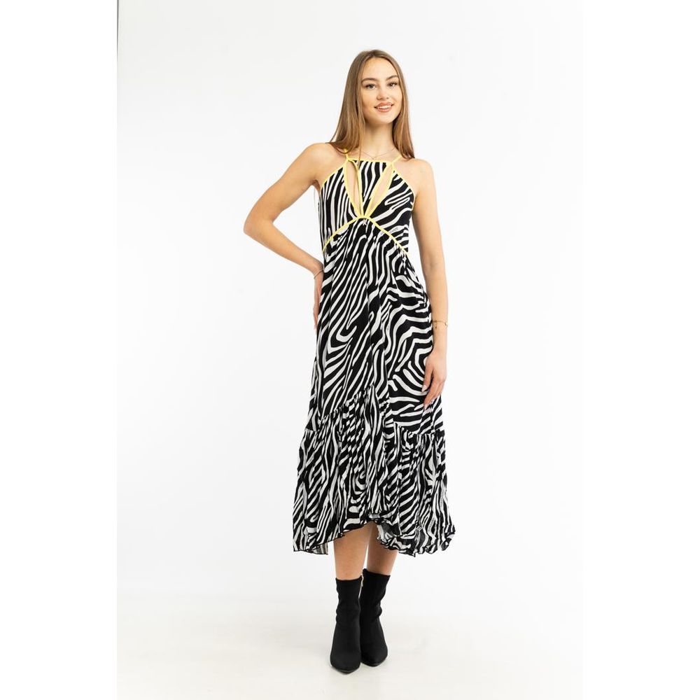 Patrizia Pepe Black Viscose Casual Dress IT38 IT40