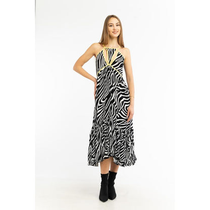 Patrizia Pepe Black Viscose Casual Dress IT38 IT40