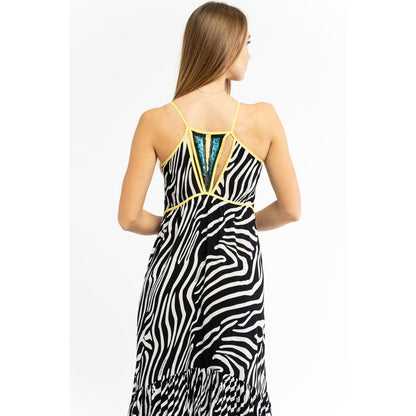 Patrizia Pepe Black Viscose Casual Dress IT38 IT40