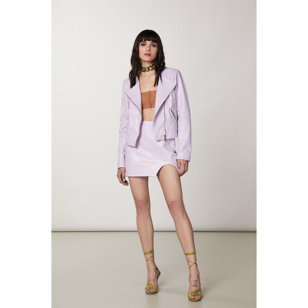 Patrizia Pepe Purple Leather Mini Skirt IT38 IT40 IT42 IT44