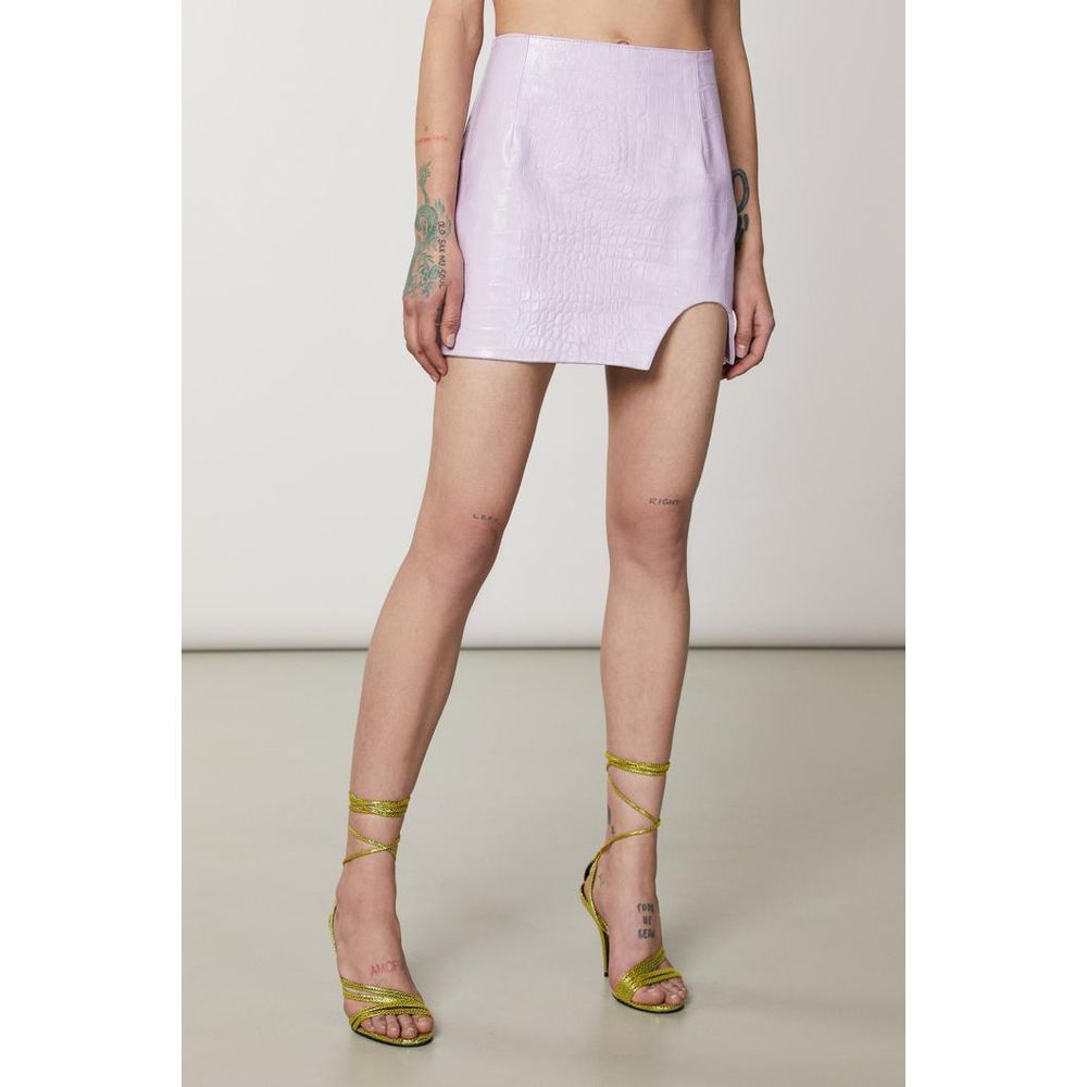 Patrizia Pepe Purple Leather Mini Skirt IT38 IT40 IT42 IT44