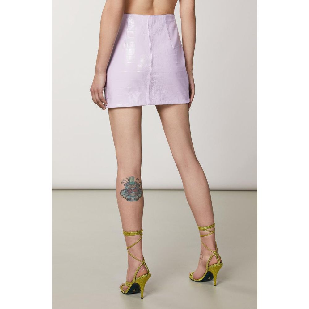 Patrizia Pepe Purple Leather Mini Skirt IT38 IT40 IT42 IT44