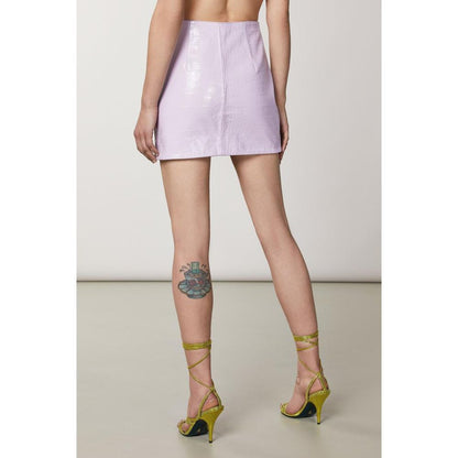 Patrizia Pepe Purple Leather Mini Skirt IT38 IT40 IT42 IT44