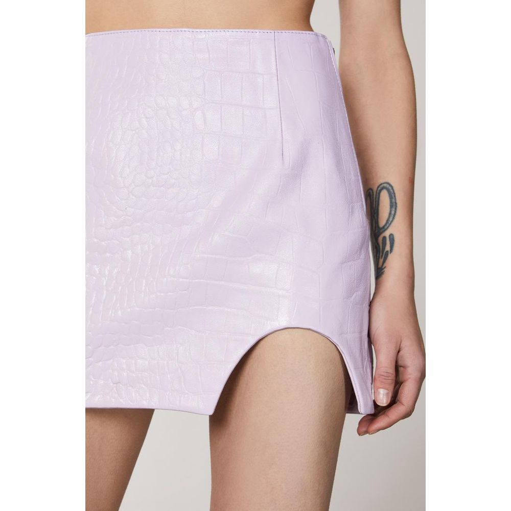 Patrizia Pepe Purple Leather Mini Skirt IT38 IT40 IT42 IT44