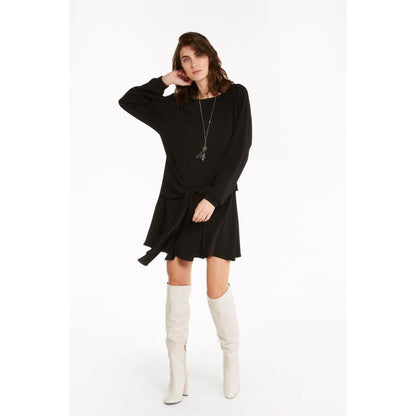 Patrizia Pepe Black Viscose Casual Dress - IT38