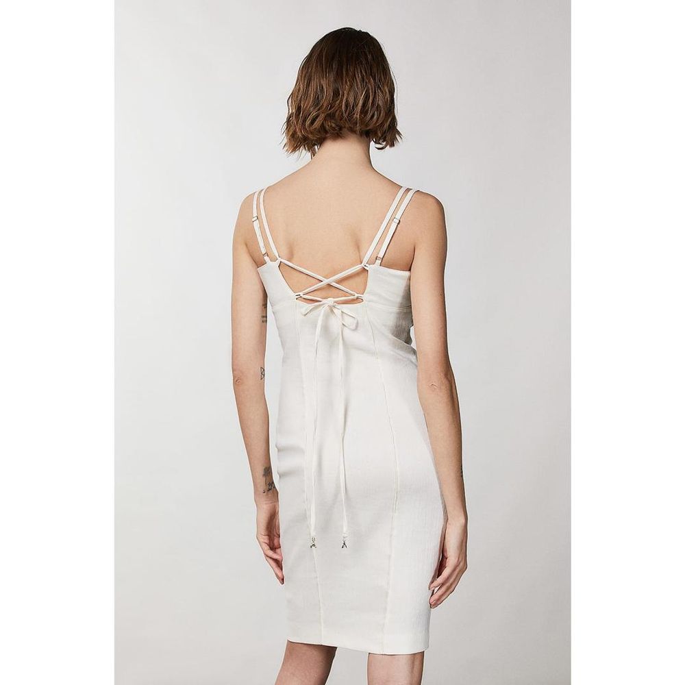 Patrizia Pepe White Flax Casual Dress IT44