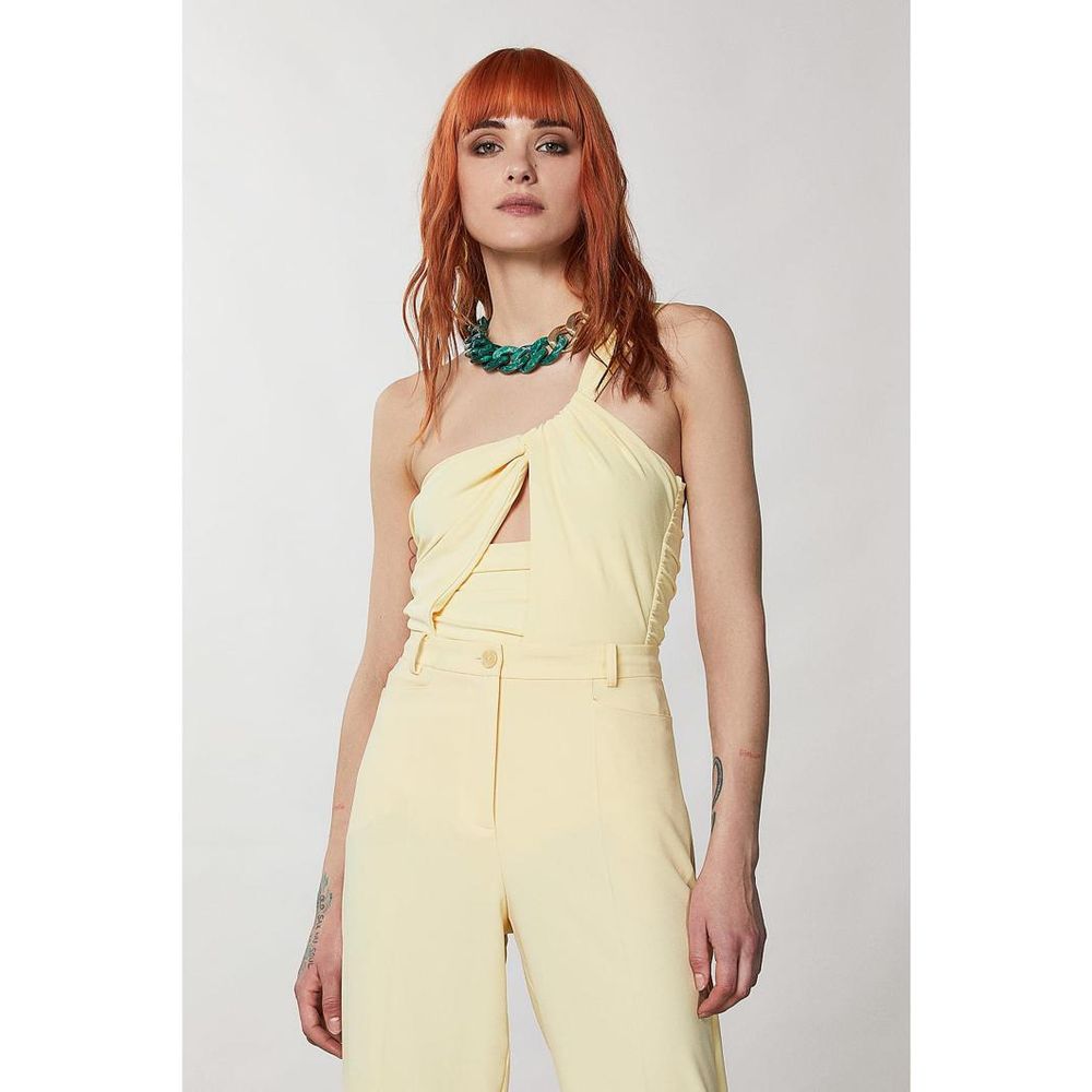 Patrizia Pepe Yellow Acetate Tank Top - Clarity Yellow - XS