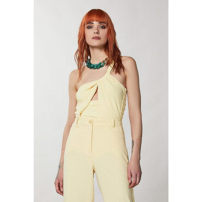Patrizia Pepe Yellow Acetate Tank Top - Clarity Yellow - XS