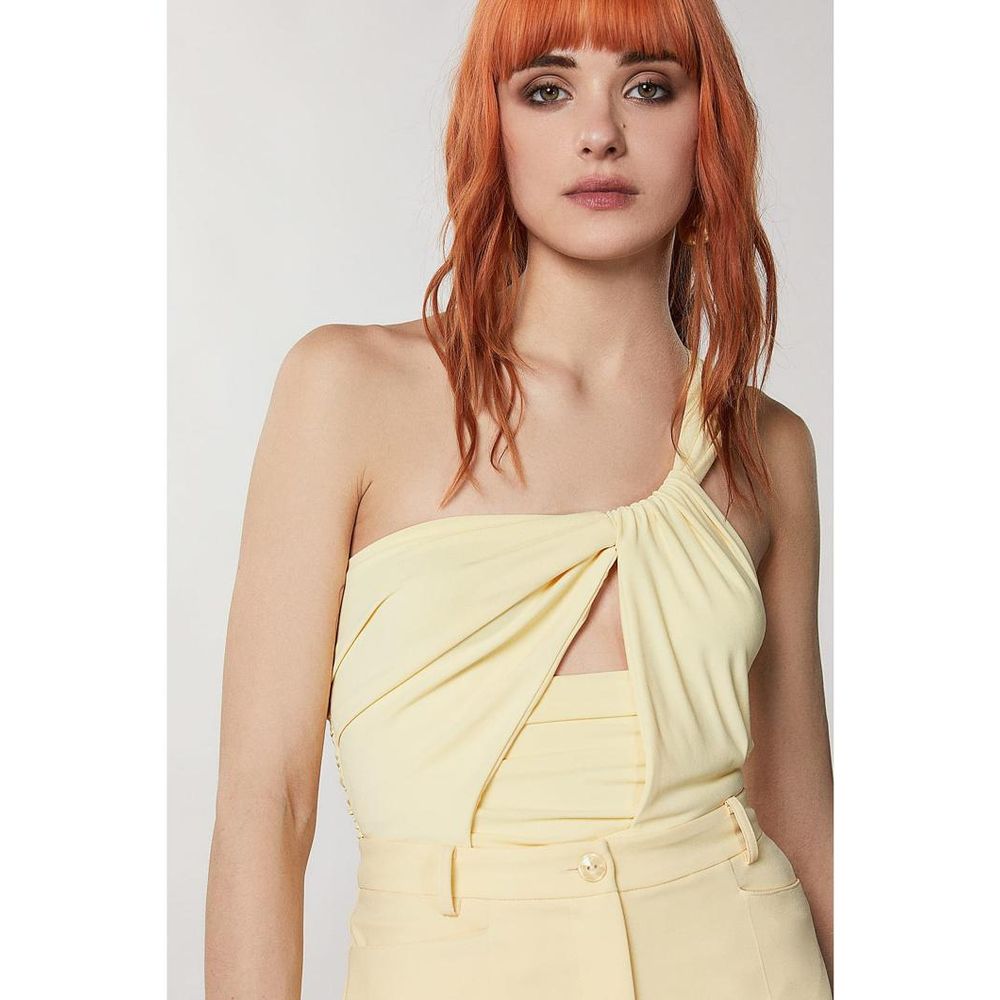 Patrizia Pepe Yellow Acetate Tank Top - Clarity Yellow - XS