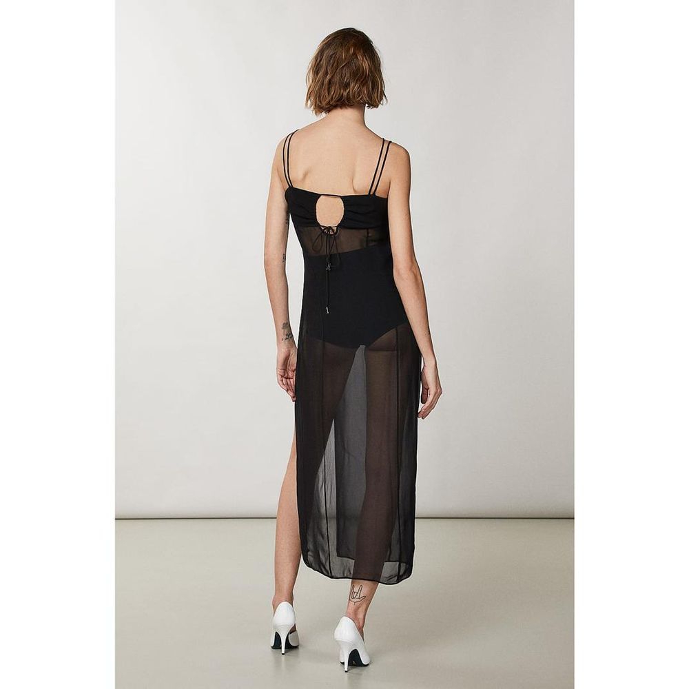 Patrizia Pepe Black Viscose Casual Dress
