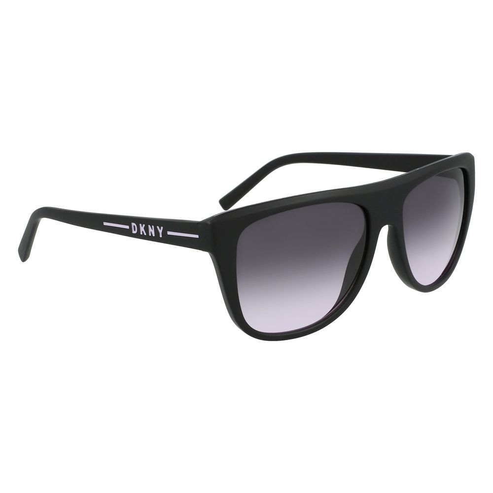 DKNY Women’s Sunglasses – Black Plastic Frame, Gradient Gray Lenses