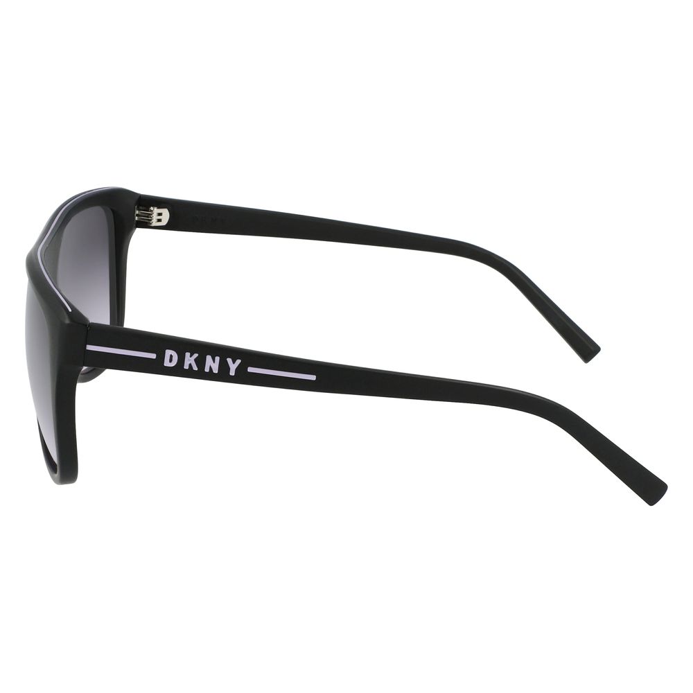 DKNY Women’s Sunglasses – Black Plastic Frame, Gradient Gray Lenses