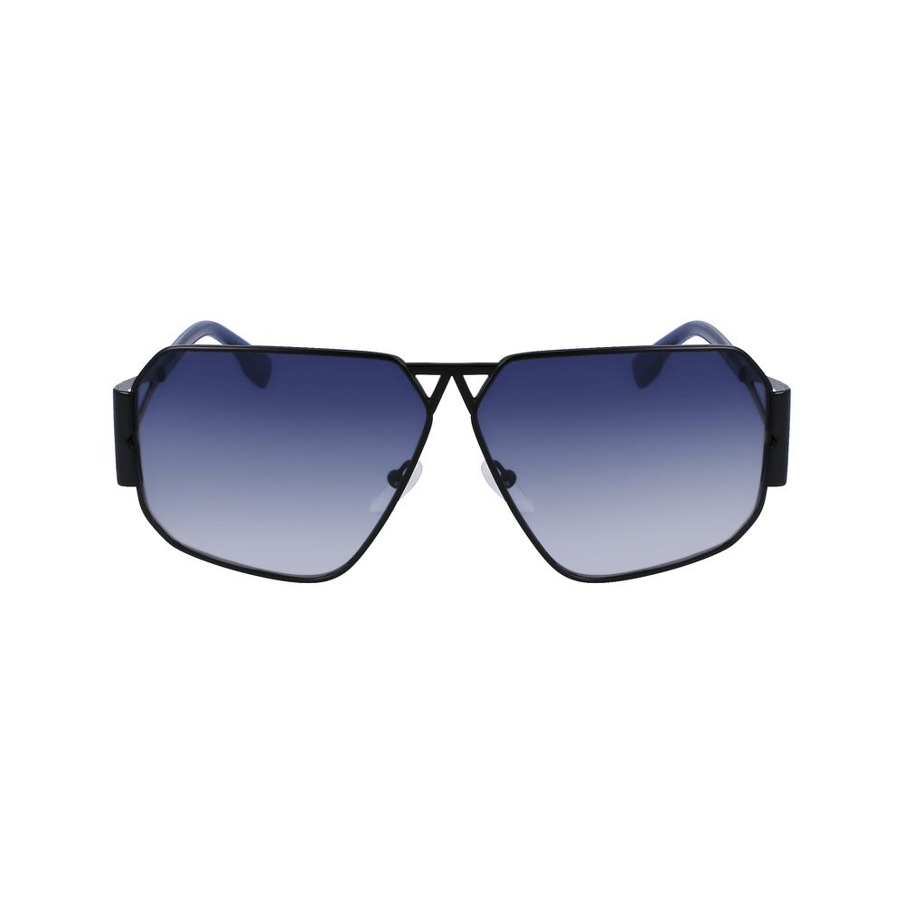 Karl Lagerfeld Unisex Sunglasses – Black Metal Frame, Blue Gradient Lenses
