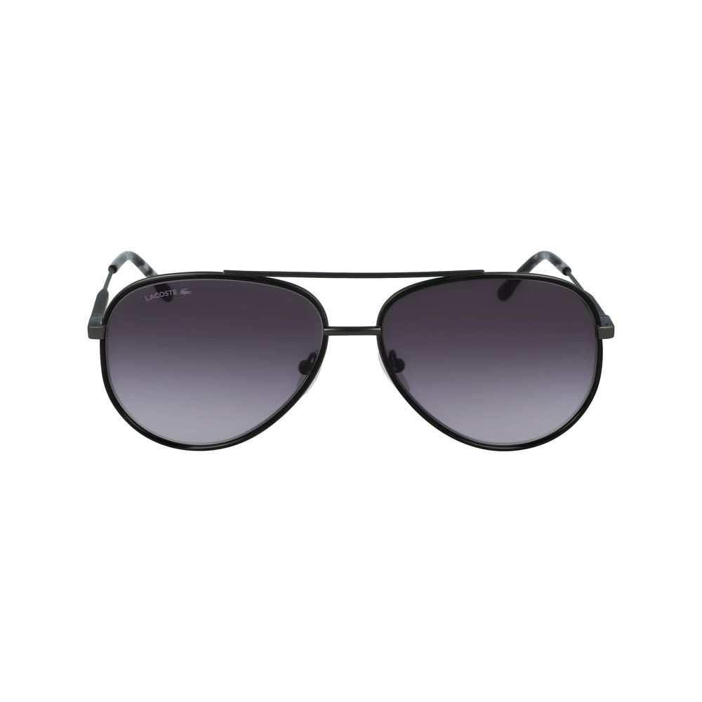 Lacoste Men's Sunglasses – Gray Metal Frame, Fade Smoky Lenses