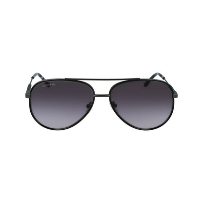Lacoste Men's Sunglasses – Gray Metal Frame, Fade Smoky Lenses
