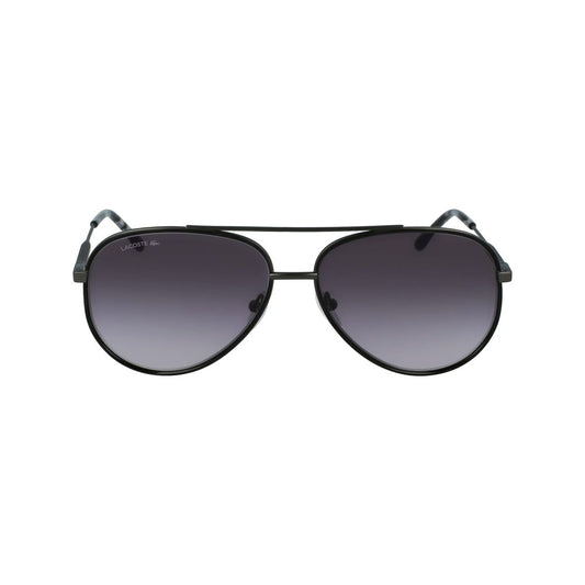 Lacoste Men's Sunglasses – Gray Metal Frame, Fade Smoky Lenses