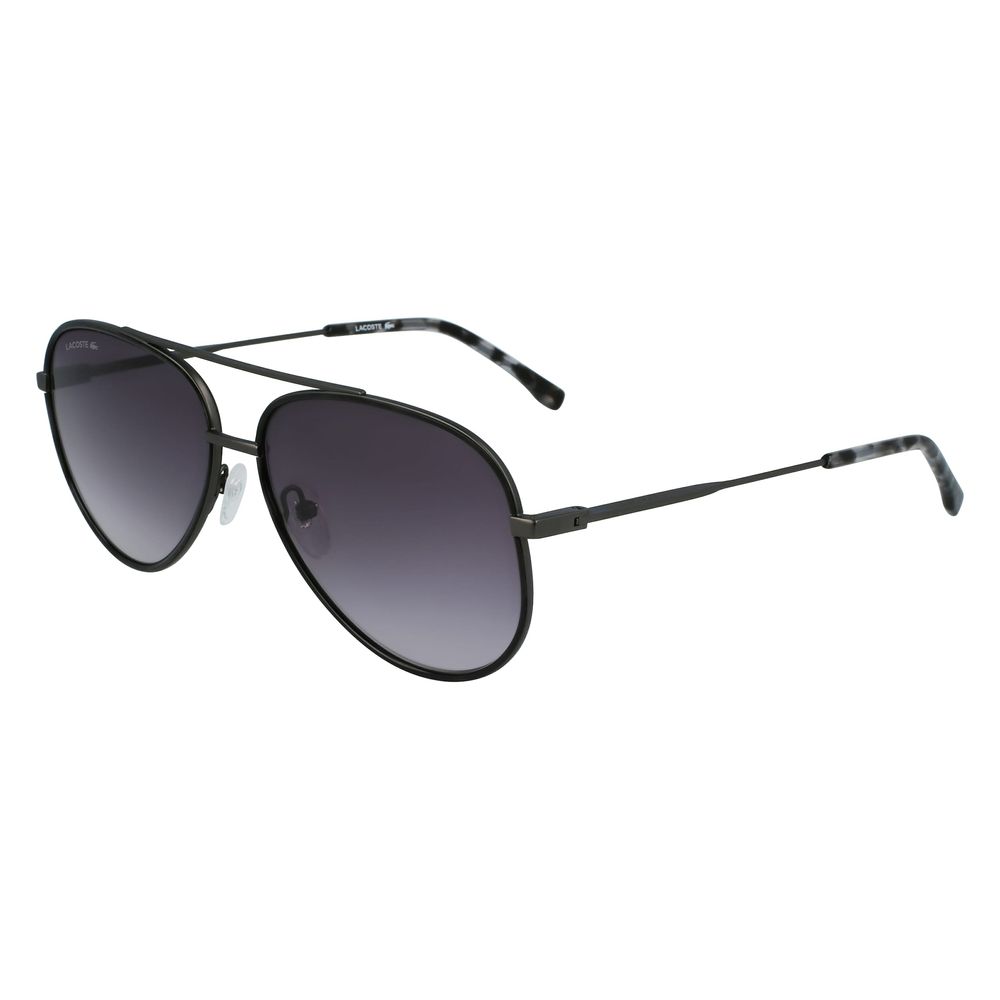 Lacoste Men's Sunglasses – Gray Metal Frame, Fade Smoky Lenses